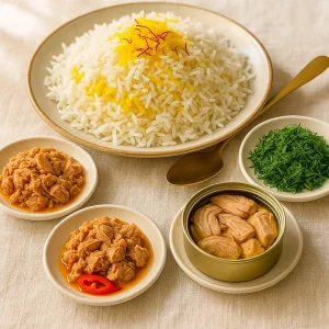 پلو با تن ماهی