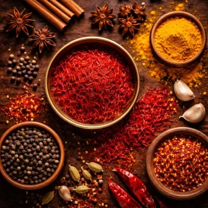 ترکیب زعفران با ادویه‌های دیگر